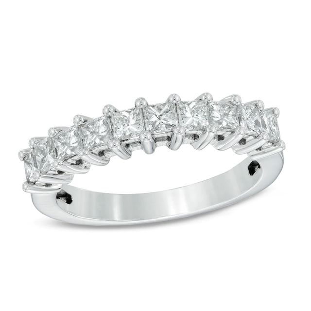 CT. T.W. Princess-Cut Diamond Anniversary Band in 14K White Gold|Peoples Jewellers