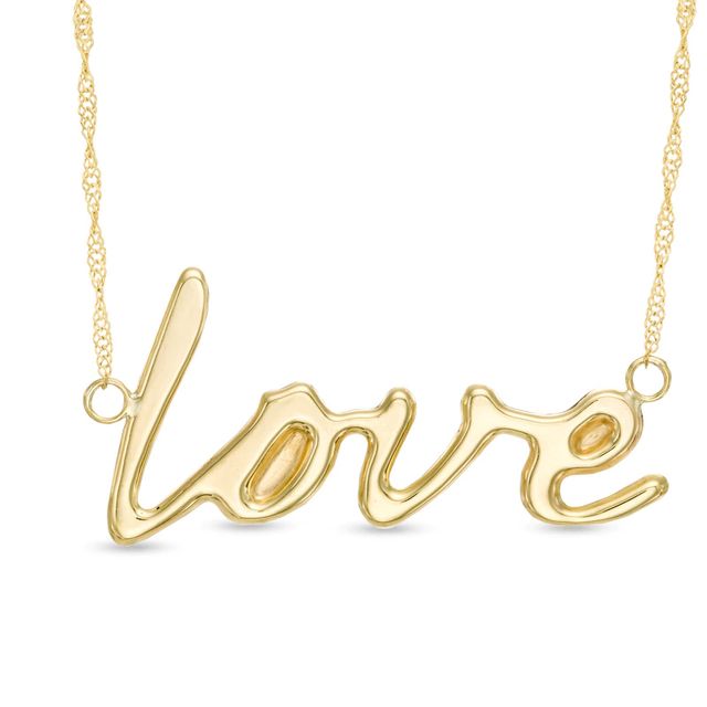 LOVE Necklace in 10K Gold - 17"