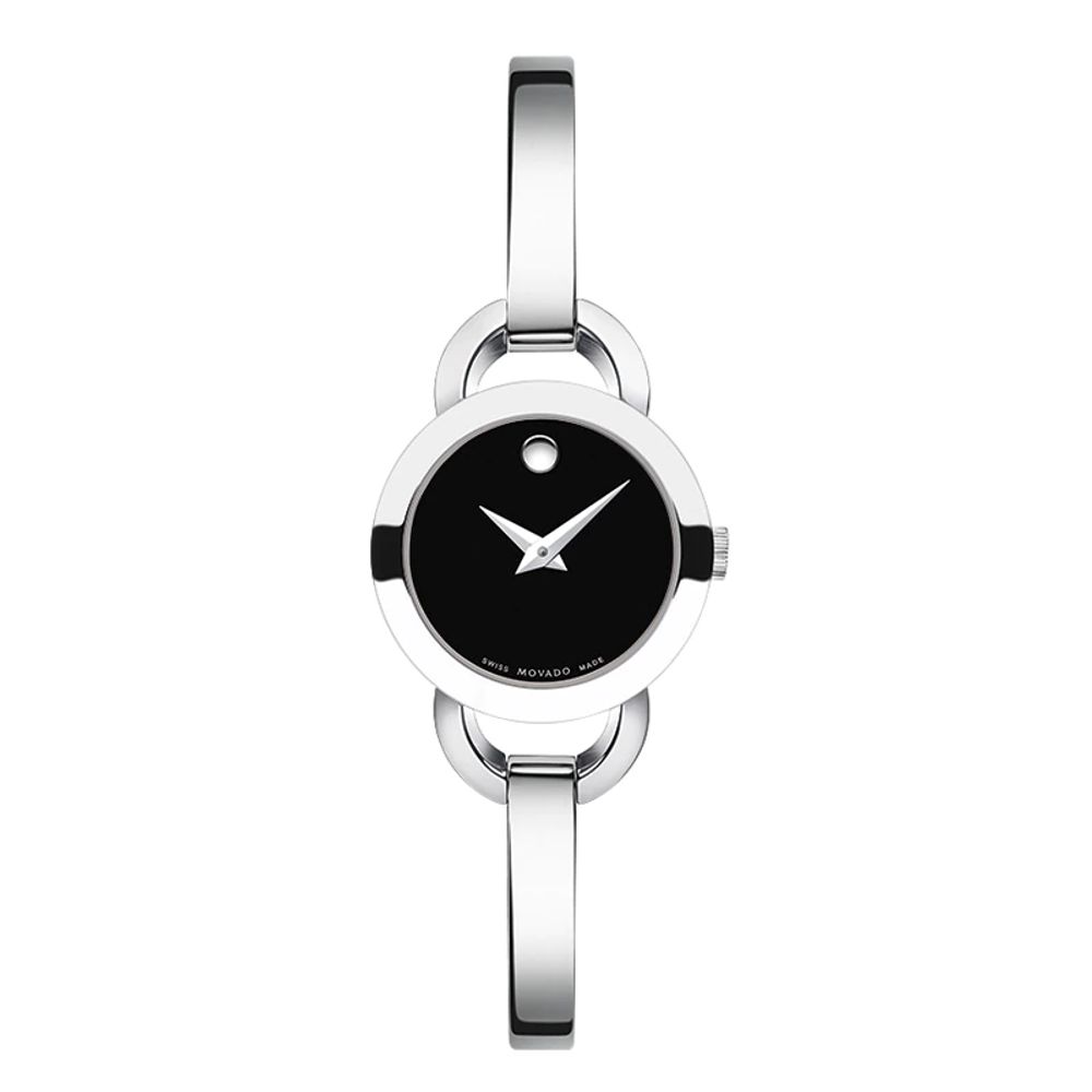 Ladies' Movado Rondiro® Bangle Watch with Black Museum® Dial (Model: )|Peoples Jewellers