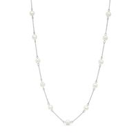 Blue Lagoon® by Mikimoto 5.0mm Akoya Cultured Pearl Necklace in 14K White Gold|Peoples Jewellers