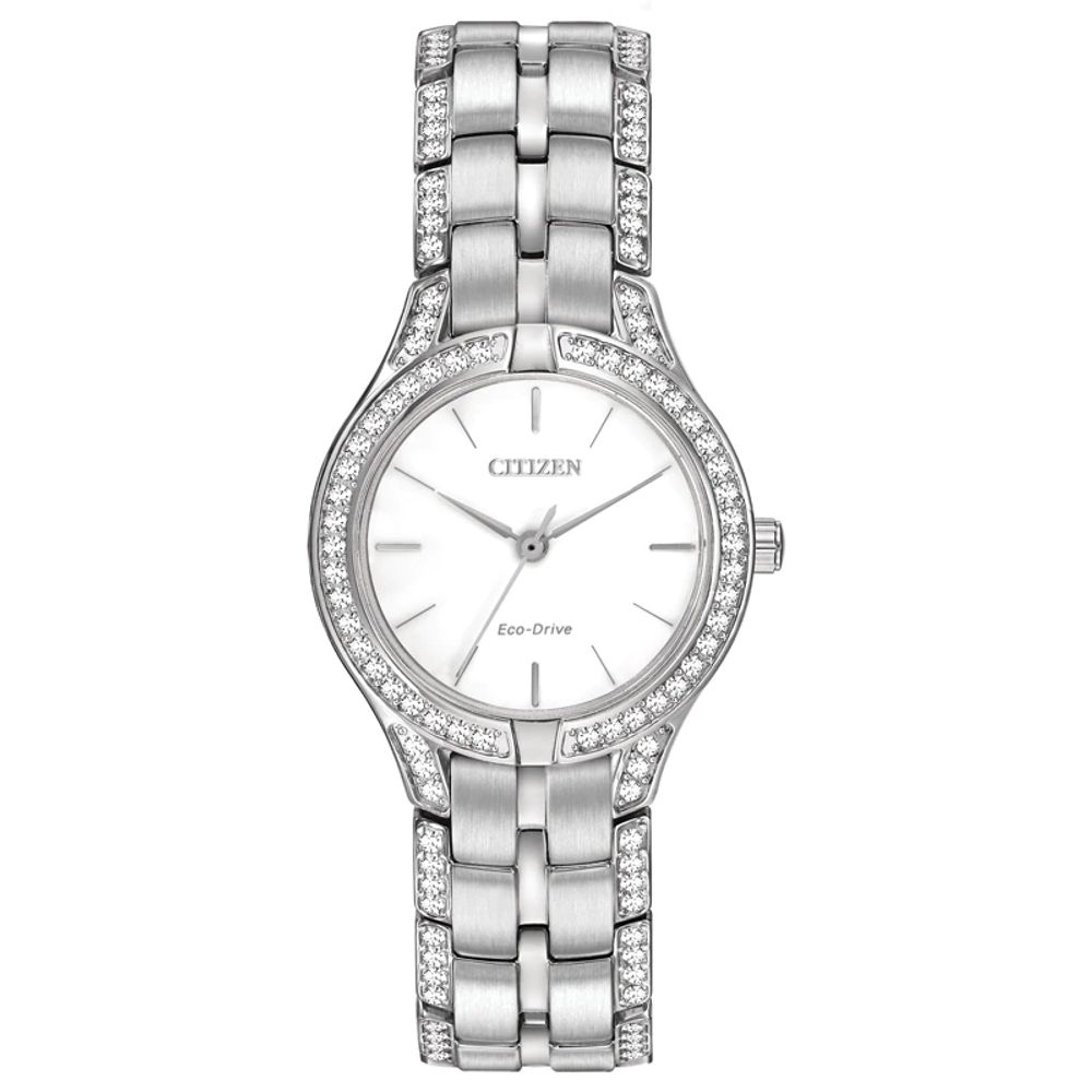 Ladies' Citizen Eco-Drive® Crystal Watch and Bracelet Set (Model: FE2060-61A)|Peoples Jewellers
