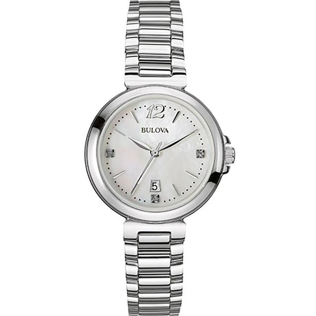 Ladies' Bulova Diamond Accent Watch with Mother-of-Pearl Dial (Model: 96P149)|Peoples Jewellers