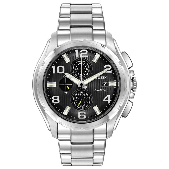 Men's Citizen Eco-Drive® Chronograph Watch with Black Dial (Model: CA0271-56E)|Peoples Jewellers