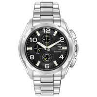 Men's Citizen Eco-Drive® Chronograph Watch with Black Dial (Model: CA0271-56E)|Peoples Jewellers