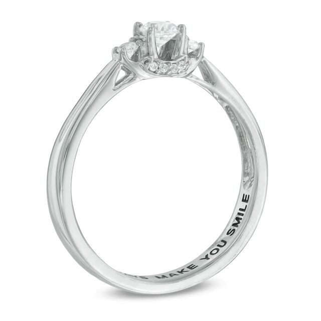 Promise Ring with 1/4 Carat TW of Diamonds in 10kt White & Rose Gold