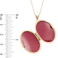 Oval Feather Locket Pendant in 10K Gold|Peoples Jewellers