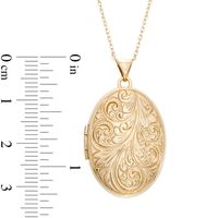 Oval Feather Locket Pendant in 10K Gold|Peoples Jewellers