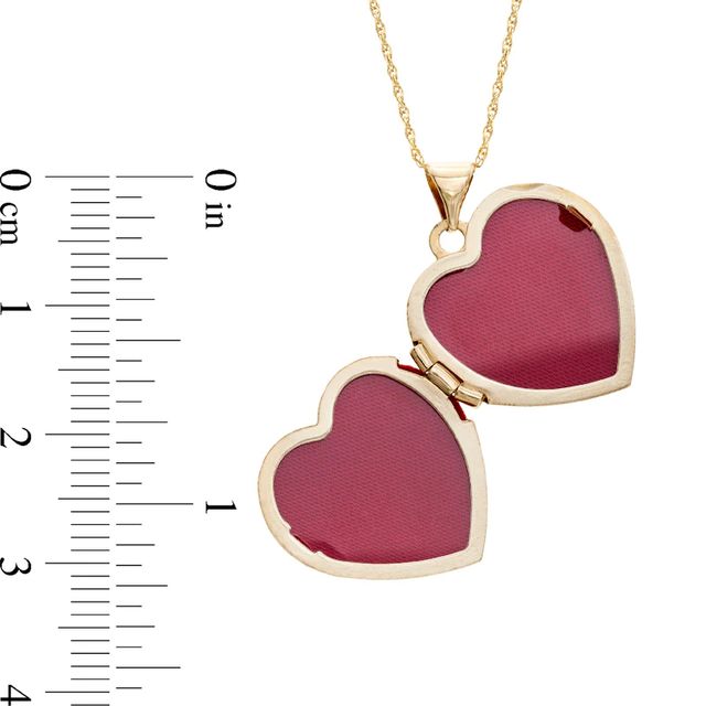 Heart Scroll Locket Pendant in 10K Gold|Peoples Jewellers