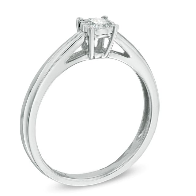 10K White Gold 0.15CTW Diamond Promise Ring