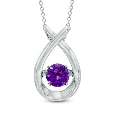 Unstoppable Love™ 6.0mm Amethyst Pendant in Sterling Silver|Peoples Jewellers
