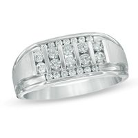 Men's 0.70 CT. T.W. Diamond Ring in Sterling Silver|Peoples Jewellers