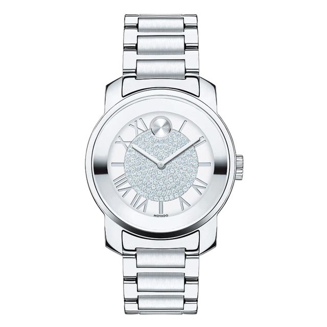 Ladies' Movado Bold® Luxe Crystal Watch with Silver Dial (Model: 3600254)|Peoples Jewellers
