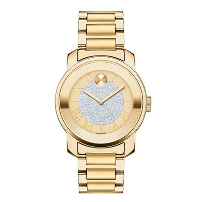 Ladies' Movado Bold® Luxe Crystal Watch with Gold Dial (Model: 3600255)|Peoples Jewellers