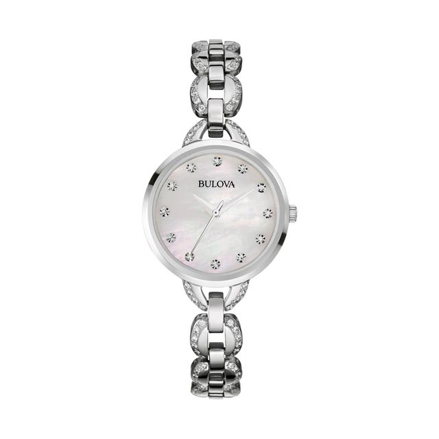 Ladies' Bulova Crystal Accent Watch with Mother-of-Pearl Dial (Model: 96L203)|Peoples Jewellers