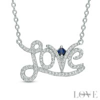 Vera Wang Love Collection 0.19 CT. T.W. Diamond "Love" Necklace in Sterling Silver|Peoples Jewellers