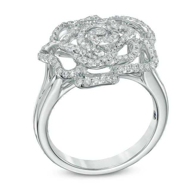 Vera Wang Love Collection 0.47 CT. T.W. Diamond Rose Ring in 14K White Gold|Peoples Jewellers