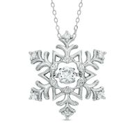 Unstoppable Love™ 6.0mm Lab-Created White Sapphire Snowflake Pendant in Sterling Silver|Peoples Jewellers