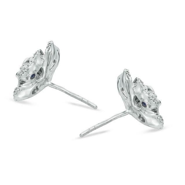 Vera Wang Love Collection 0.19 CT. T.W. Diamond Rose Stud Earrings in Sterling Silver|Peoples Jewellers