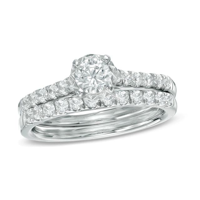 1.00 CT. T.W. Diamond Bridal Set in 14K White Gold|Peoples Jewellers