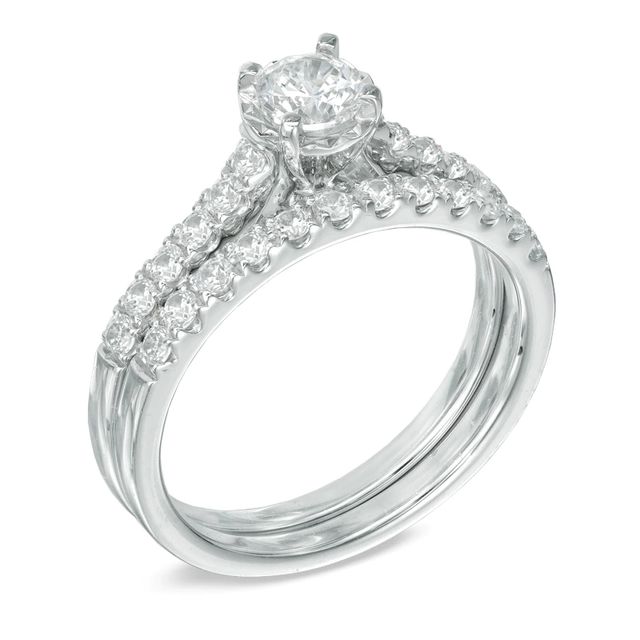 1.00 CT. T.W. Diamond Bridal Set in 14K White Gold|Peoples Jewellers