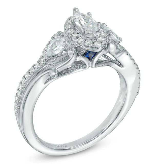 Vera Wang Love Collection 0.70 CT. T.W. Marquise Diamond Three Stone Ring in 14K White Gold|Peoples Jewellers