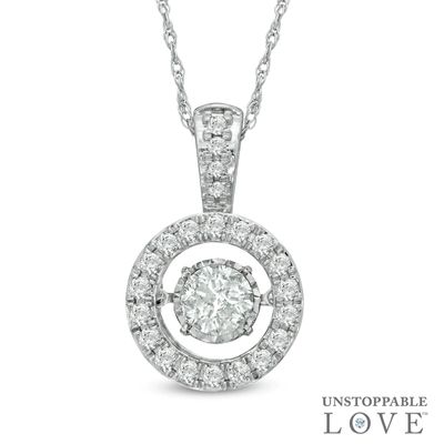 Unstoppable Love™ CT. T.W. Diamond Frame Pendant in 14K White Gold|Peoples Jewellers