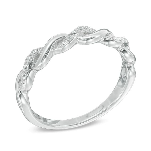 0.12 CT. T.W. Diamond Twisting Anniversary Band in 10K Gold|Peoples Jewellers