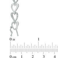 0.05 CT. T.W. Diamond Alternating Link Bracelet in Sterling Silver - 7.25"|Peoples Jewellers