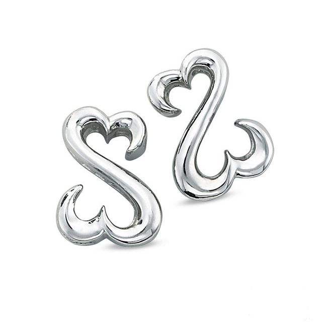 Open Hearts by Jane Seymour™ Stud Earrings in Sterling Silver