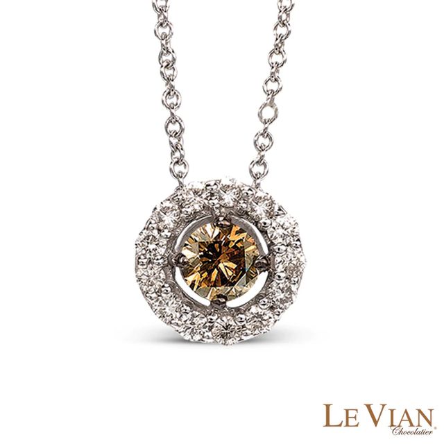 Le Vian Chocolate Diamonds® 0.55 CT. T.W. Diamond Frame Pendant in 14K Vanilla Gold™|Peoples Jewellers