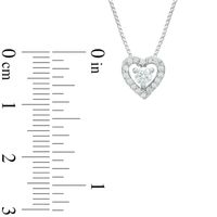 0.25 CT. T.W. Certified Canadian Diamond Heart Pendant in 14K White Gold (I/I2)|Peoples Jewellers