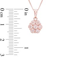 Morganite Flower Pendant in 10K Rose Gold|Peoples Jewellers