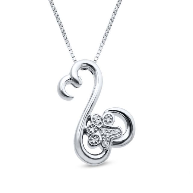 Open Hearts Family by Jane Seymour™ Diamond Accent Paw Pendant in Sterling Silver|Peoples Jewellers