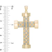 Men's Large Cross Necklace Charm in 10K Gold|Peoples Jewellers