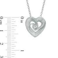 Vera Wang Love Collection 0.19 CT. T.W. Diamond Rose Inspired Heart Pendant in Sterling Silver|Peoples Jewellers