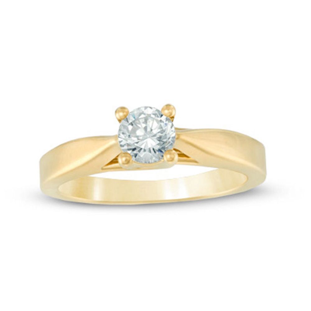 Celebration Canadian Ideal CT. Certified Diamond Solitaire Engagement Ring in 14K Gold (I/I1)|Peoples Jewellers