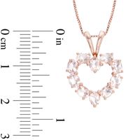 Oval Morganite Heart Pendant in 10K Rose Gold|Peoples Jewellers