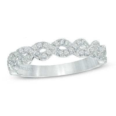 Vera Wang Love Collection 0.23 CT. T.W. Diamond Braided Band in 14K White Gold|Peoples Jewellers