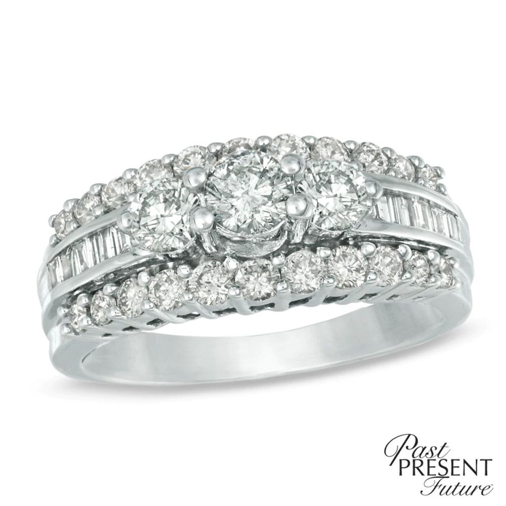 Peoples Jewellers Previously Owned - 1.20 CT. T.W. Diamond Past Present  Future® Ring in 14K White Gold|Peoples Jewellers | Kingsway Mall