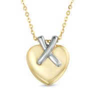 Heart Puff Pendant in 10K Two-Tone Gold|Peoples Jewellers