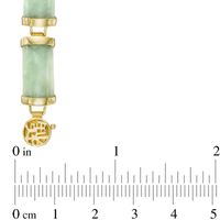 Rectangular Jade Link Bracelet in 10K Gold - 7.25"|Peoples Jewellers