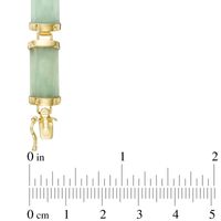 Rectangular Jade Link Bracelet in 10K Gold - 7.25"|Peoples Jewellers