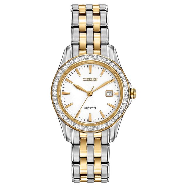 Ladies' Citizen Eco-Drive® Silhouette Crystal Watch (Model: EW1908-59A)|Peoples Jewellers