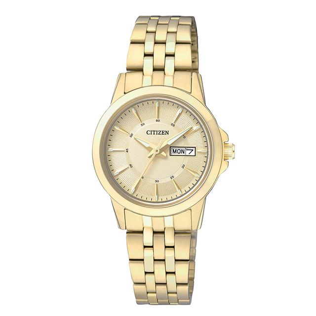 Ladies' Citizen Quartz Watch with Champagne Dial (Model:EQ0603-59P)|Peoples Jewellers