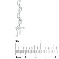 0.10 CT. T.W. Diamond Ribbon Overlay Line Bracelet in Sterling Silver - 7.25"|Peoples Jewellers