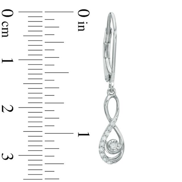 0.11 CT. T.W. Diamond Infinity Drop Earrings in 10K White Gold|Peoples Jewellers