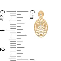 Diamond-Cut Oval Drop Earrings in 10K Gold|Peoples Jewellers