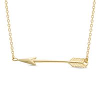 Sideways Arrow Necklace in 10K Gold|Peoples Jewellers