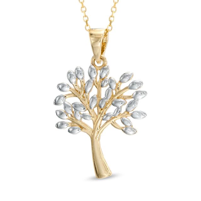 Tree Pendant in 10K Two-Tone Gold|Peoples Jewellers