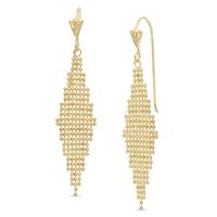 Kite-Shaped Bead Drop Earrings in 10K Gold|Peoples Jewellers